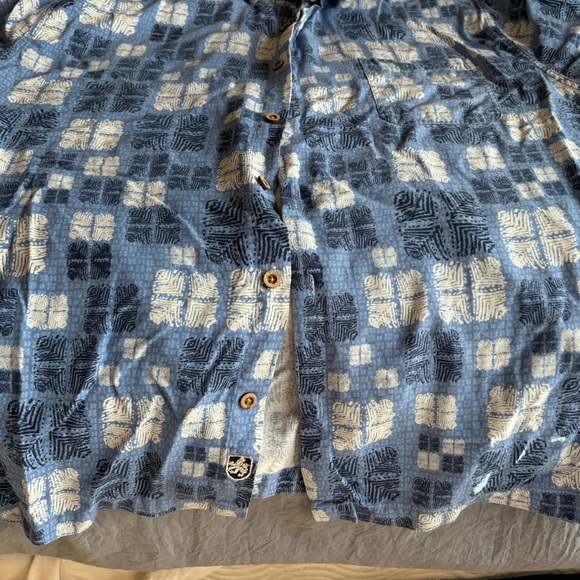 NAT NAST LUXURY ORIGINALS MEN'S SHORT SLEEVE BUTTON UP SHIRT SILK Blend SIZE XL - Picture 2 of 14